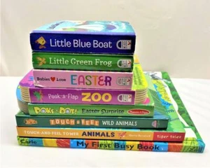 Lot of 8 Educational Children Board Books Animals Easter Learning Activity - Picture 1 of 9
