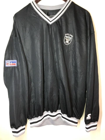 STARTER PRO LINE NFL RAIDERS OAKLAND Pullover Sweater Vintage Men’s Large Cover