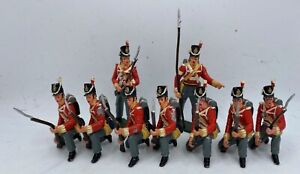 Tradition of London British Line Infantry metal soldiers x 9