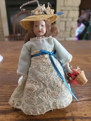 Muñeca de colección artista miniatura bisque casa de muñecas muñeca 5" Foto 1 de 4