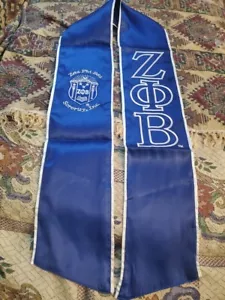 Zeta Phi Beta Sorority Graduation Stole Divine 9 Graduation Stole - Picture 1 of 1