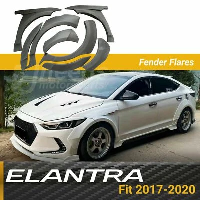 Kit acampanado guardabarros carrocería ancha arcos de rueda negros para Hyundai Elantra 2017-2020 Foto 1 de 4