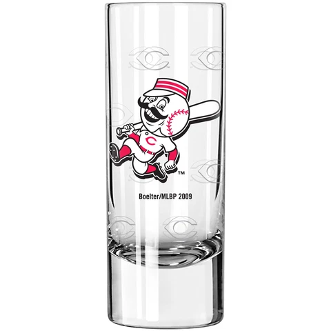 Cincinnati Reds 2.5oz. Satin-Etched Tall Shot Glass Cover