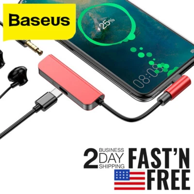 Baseus Type-C Male to Type-C and AUX 3.5mm Female Adapter L53 For Samsung - Image 1 of 4