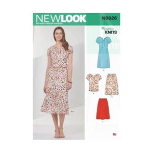 New Look Sewing Pattern N6626 Misses' Dress' Pull On Dress Top Gathered Neckline - Picture 1 of 2