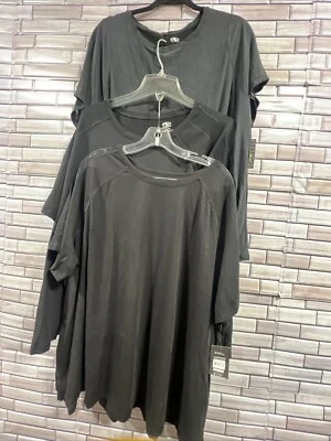 Womens Athletic Works Active Wear Top 2x womens Black shirt lot of 3 shirts NWT - Image 1 of 4