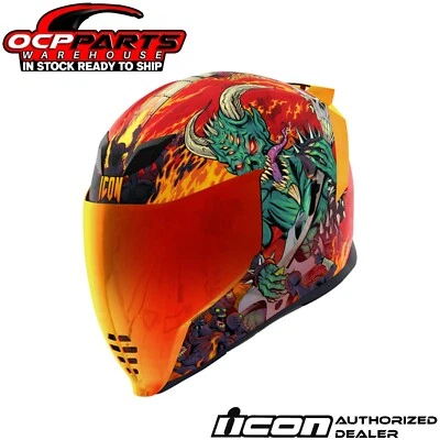 CAPACETE DE MOTOCICLETA ICON MOTO AIRFLITE BLEGH BRILHO NO ESCURO MIPS - ESCOLHA O TAMANHO - Imagem 1 de 4