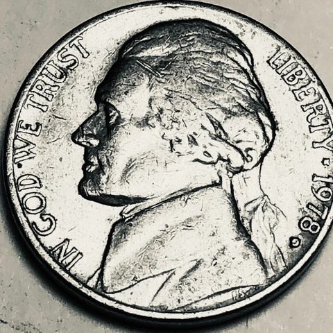 1978 D Jefferson nickel circulated folder filler FREE SHIPPING Cover