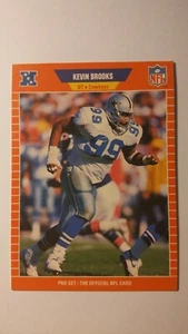 Tradingcard Football NFL Kevin Brooks Dallas Cowboys Pro Set 1989 - Bild 1 von 2