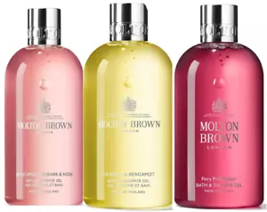 Molton Brown Shower Gel 3 x 300ml - Orange, Rhubarb & Rose, & Fiery Pink Pepper - Picture 1 of 1