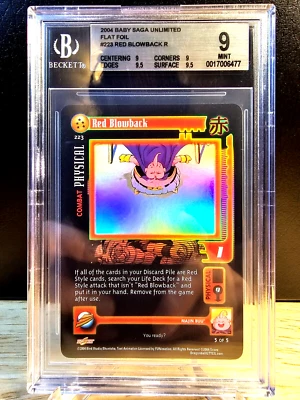 DBZ CCG DRAGON BALL Z GT RED BLOWBACK #223 FLAT FOIL RARE BGS 9 MINT STRONG SUBS - Image 1 of 2