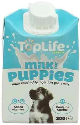 Toplife Leche de Cabra Cachorro 200 ml Cada una: Paquete de 6 Fórmula Nutritiva y Natural Foto 1 de 4