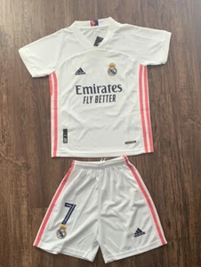 Adidas Real Madrid Hazard Soccer Jersey & Shorts Set Youth Large NWT - Picture 1 of 7