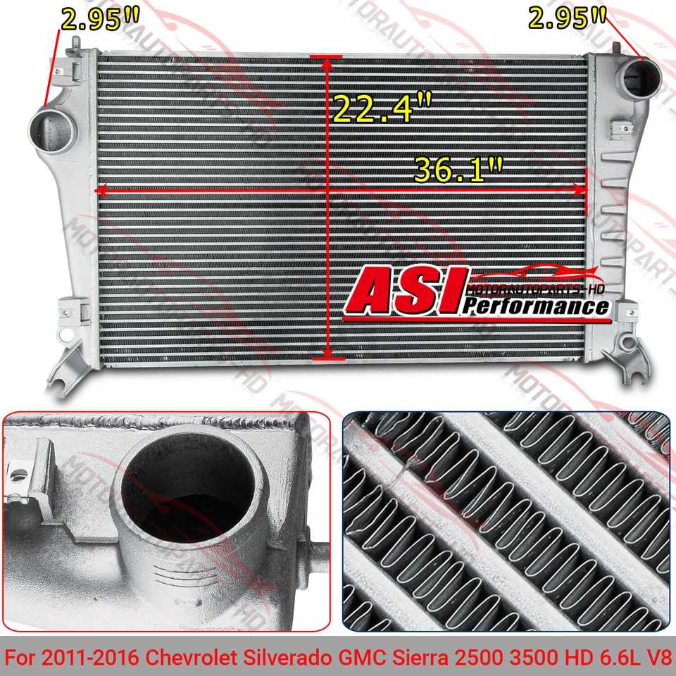Intercooler for 2016-2021 Chevy Silverado GMC Sierra 2500 3500 HD 6.6L Diesel Foto 1 de 4