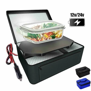 Portable Mini Oven Electric Heating Lunch Box Storage Bag for 24V/12V Truck Car - Picture 1 of 21