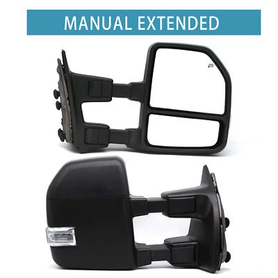 Tow Mirrors Manual For 2003 2004 2005 2006 2007 2008 Ford F250 Left Right Side - Image 1 of 4