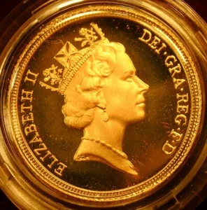 1985 Royal Mint United Kingdom GOLD SOVEREIGN Proof COIN—ONE OWNER—BOX COA—RARE - Picture 1 of 5