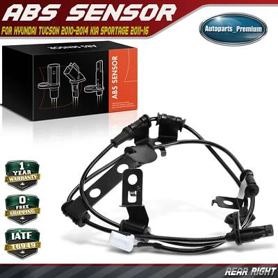 Sensor de velocidad de rueda ABS para Hyundai Tucson 10-14 Kia Sportage 2011-16 trasero derecho Foto 1 de 4