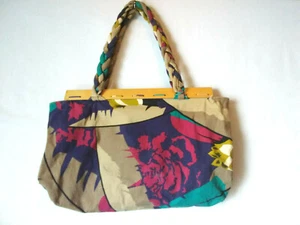 Canvas Tote Shoulder Bag 12" X 16" Floral Travel Gym  Beach  Bag Purse  - Picture 1 of 12