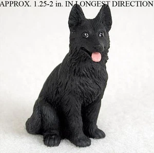 German Shepherd Mini Hand Painted Figurine Black - Picture 1 of 1