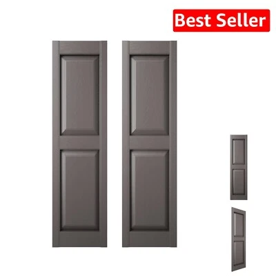 Persianas de painel levantadas padrão 14,75"" L x 31"" A - marrom mosquete, design durável - Imagem 1 de 4