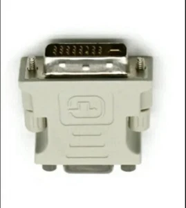 DVI-I MALE DVI 24+5 PIN to VGA SVGA FEMALE 15PIN MONITOR ADAPTER CONVERTER - Picture 1 of 3