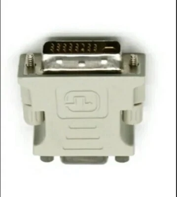 DVI-I MALE DVI 24+5 PIN to VGA SVGA FEMALE 15PIN MONITOR ADAPTER CONVERTER  - Image 1 of 3