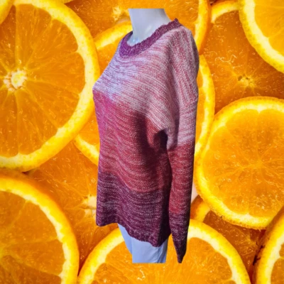 Suéter Allison Brittney Rosa a Rojo Ombre Cuello Redondo Talla XL Foto 1 de 4