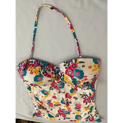 Traje de baño Tankini floral Liz Claiborne para mujer Plus XXL acolchado playa multicolor Foto 1 de 4