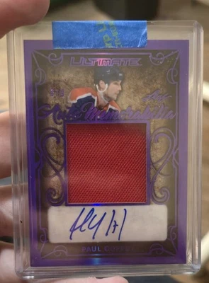 2019/20 Leaf Ultimate Hockey Paul Coffee Auto Patch /9 - Image 1 of 3