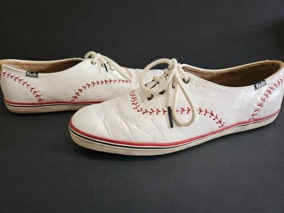 KEDS CHAMPIONS PENNANT SIZE 8.5 WOMEN'S SHOES SNEAKERS BASEBALL WHITE RED BLUE  - Image 1 of 4