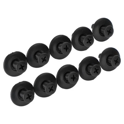 10pcs Fairing Panel Bolt Clip 8mm Plastic Screw Rivets Clips Black For Honda B2 - Image 1 of 4