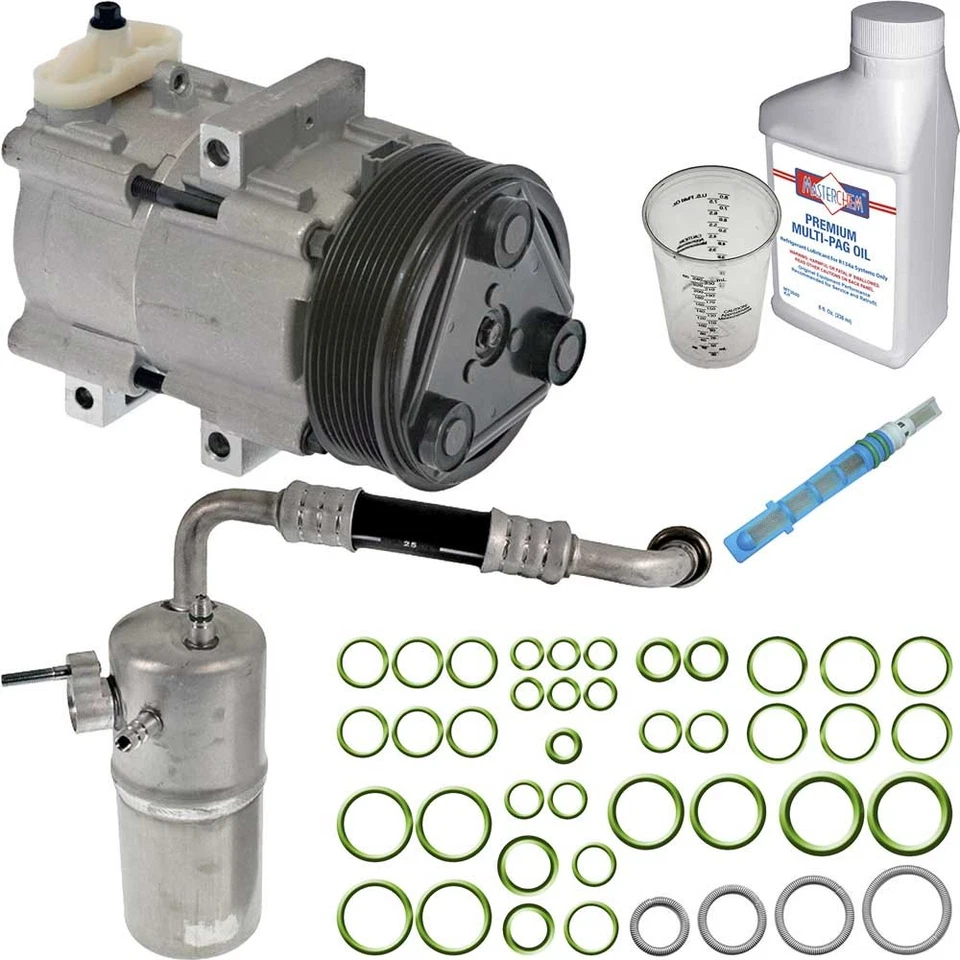 For Ford F-150 1998-2004 Omega AC Compressor w/ A/C Repair Kit TCP - Image 1 of 1