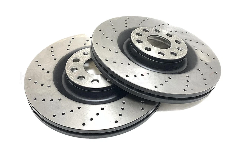 PARA CITROEN DS PEUGEOT VAUXHALL OPEL PAR DISCOS FRENO DELANTEROS PERFORADOS 330mm - Imagen 1 de 1