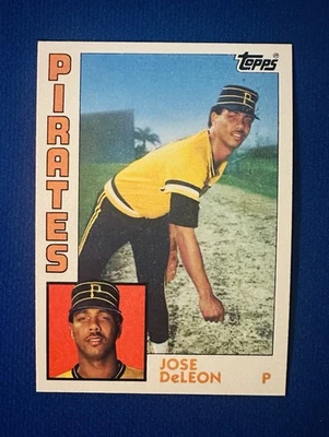 1984 TOPSS #581 JOSE DeLEON ROOKIE PITTSBURGH PIRATES NM-MT or BETTER 1,594 K'S - Image 1 of 2