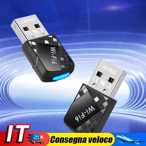 Mini USB WiFi Adapter 900Mbps PC Network Card Driver Free Wireless WiFi Receiver - Photo 1/12