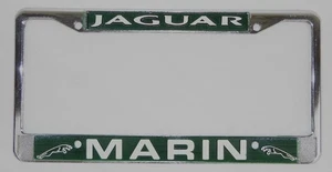 NOS Metal License Plate Frame Jaguar Marin (Calif.)  New Old Stock - Picture 1 of 2