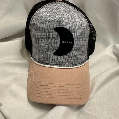Gorra de camionero prAna Moon Shine rosa gris negro adulto ajustable usada en excelente estado Foto 1 de 4