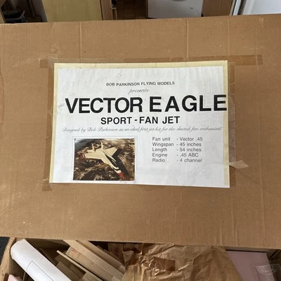Bob Parkinson Vector Eagle Sport Fan JetRc Balsa Plane Kit To Build - Image 1 of 4