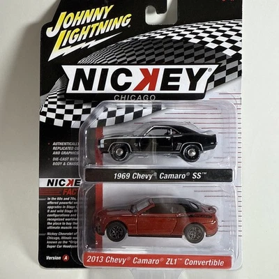 1/64 1969 CHEVROLET CAMARO SS AND 2013 CHEVY CAMARO ZL1 CONVERTIBLE I25 - Image 1 of 2