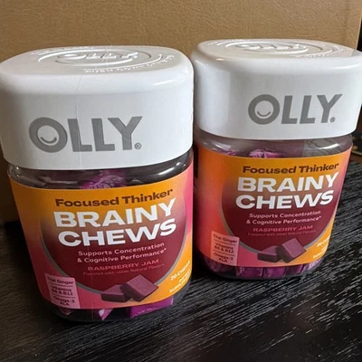 2x OLLY Focused Thinker Brainy Mastica Frambuesa Apoyo Cognitivo - Nuevo Exp. 3/26 Foto 1 de 4