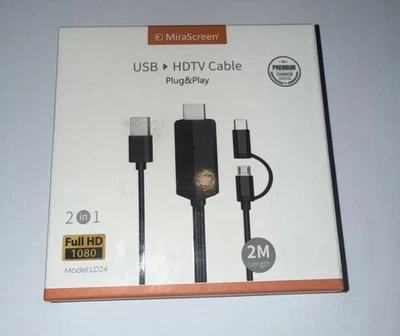 2 in1 USB auf HDMI + Typ C Micro USB auf HDMI Kabel MHL auf HDMI Adapter 1080P HD  - Bild 1 von 4