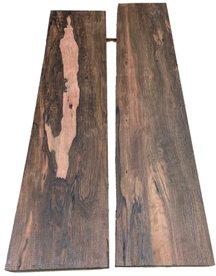 Tableros de madera negra de Malasia bien figurados 7/8 x7 1/2 x 32 y 7 3/8 x 34 101025-2 Foto 1 de 2