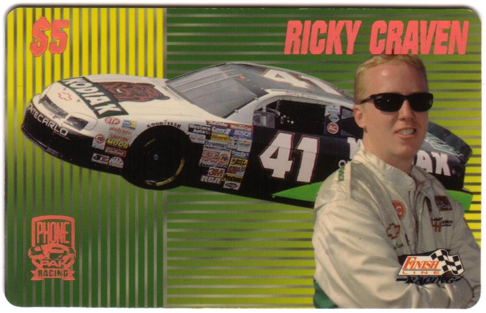 PhonePak 1996 Ricky Craven (Kodiak) Phone Card - Image 1 of 1