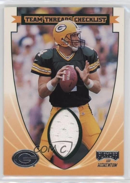 1999 Playoff Momentum SSD Team Thread Checklist Brett Favre #TTC25 HOF - Image 1 of 2
