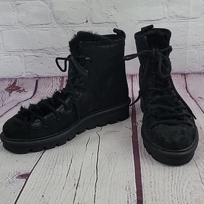 Botas de Combate Negras Talla 7 Cuero/Piel Sintética Con Cordones Metálicas Seychelle Coop. Foto 1 de 4