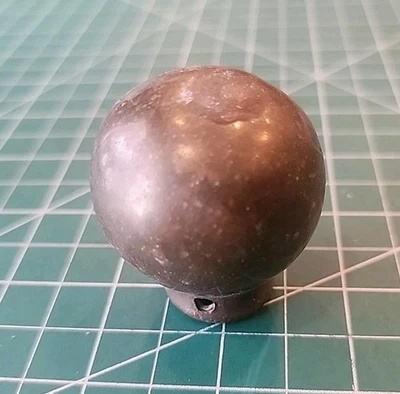 Vintage Antique Brass Horse Harness Hame Ball Knob Cane Walking Stick End - gwT4 - Image 1 of 4