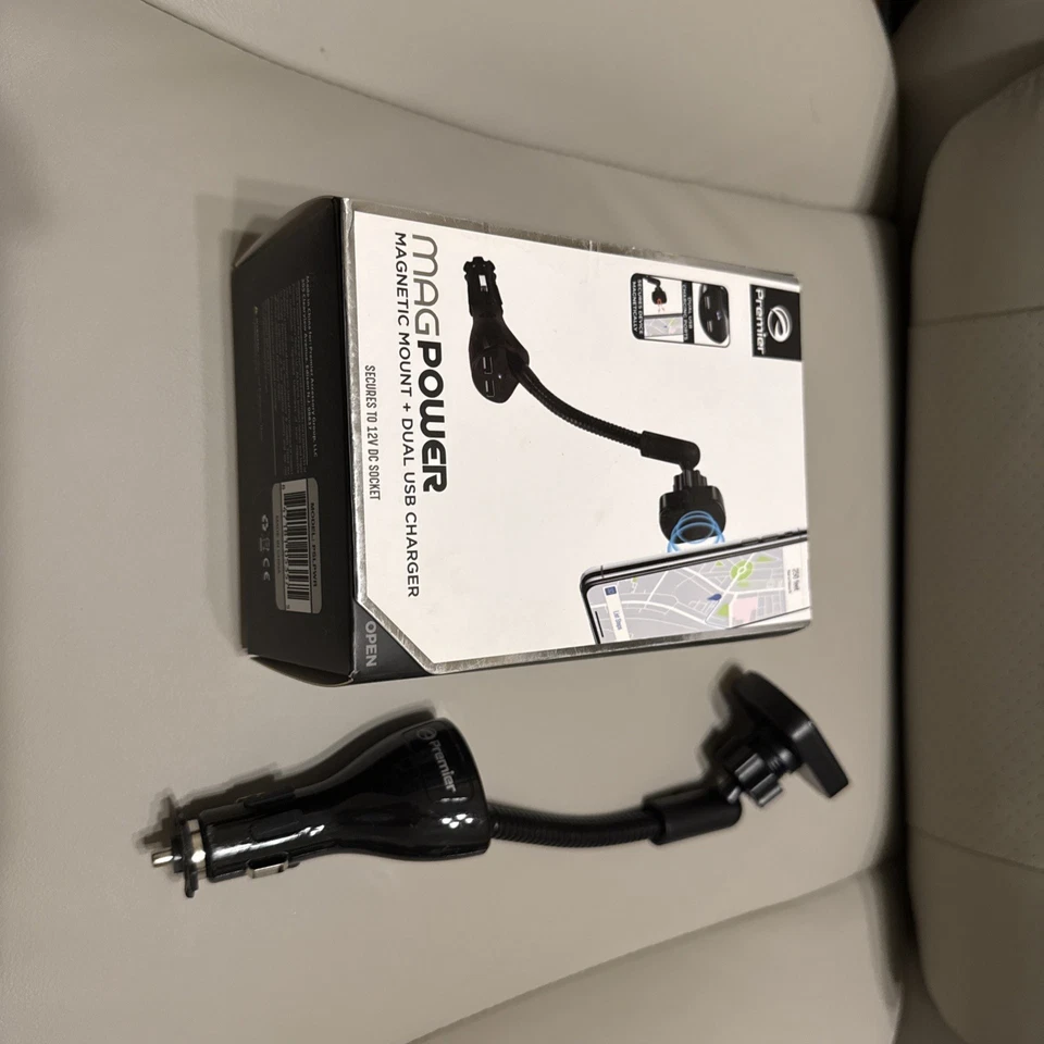 Premier MAG POWER MAGNETIC SMARTPHONE MOUNT + DUAL USB CHARGER Universal Holder - Image 1 of 1