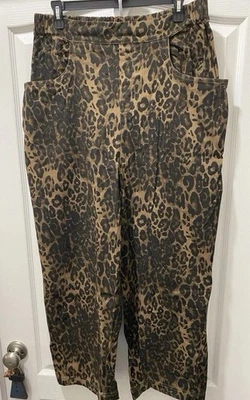 Pantalón Vaquero Anniewear Leopardo Super Suave Dardo Barril Pierna Ancha Talla XL NUEVO CON ETIQUETAS Foto 1 de 4
