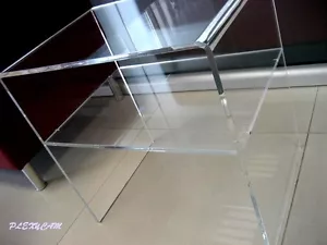 Transparent Plexiglass Bedside Table with Shelf Living Room 40x33x50H - Picture 1 of 2